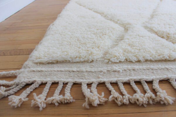 Frange tapis berbère blanc